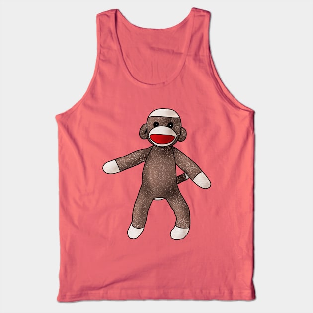 Sock Monkey Tank Top by Slightly Unhinged